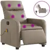 Image de vidaXL Fauteuil de massage électrique Cappuccino-Brun Similicuir