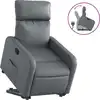 Image de vidaXL Fauteuil relax avec releveur Gris Similicuir