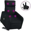 Image de vidaXL Fauteuil de massage avec releveur Noir similicuir
