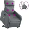 Image de vidaXL Fauteuil de massage avec releveur Gris Similicuir