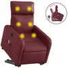 Image de vidaXL Fauteuil de massage avec releveur vin rouge similicuir