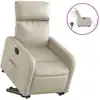 Image de vidaXL Fauteuil relax avec releveur électrique Crème similicuir
