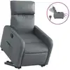 Image de vidaXL Fauteuil relax releveur électrique gris similicuir