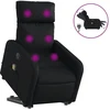 Image de vidaXL Fauteuil de massage avec releveur électrique noir similicuir