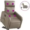 Image de vidaXL Fauteuil de massage avec releveur électrique Cappuccino similicuir