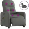 Image de vidaXL Fauteuil de massage électrique Tissu gris foncé