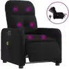 Image de vidaXL Fauteuil de massage électrique noir tissu