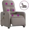 Image de vidaXL Fauteuil de massage électrique Taupe Tissu