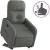 Image de vidaXL Fauteuil relax releveur gris foncé Tissu