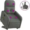 Image de vidaXL Fauteuil de massage avec releveur Tissu gris foncé