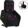 Image de vidaXL Fauteuil de massage avec releveur Noir Tissu
