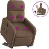 Image de vidaXL Fauteuil de massage avec releveur Marron Tissu
