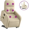 Image de vidaXL Fauteuil de massage avec releveur Crème Tissu