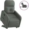 Image de vidaXL Fauteuil relax avec releveur électrique Tissu gris foncé