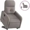 Image de vidaXL Fauteuil relax avec releveur électrique Taupe Tissu