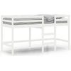 Image de vidaXL Lit surélevé pour enfants avec échelle Blanc 90x190 cm Pin massif