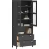 Image de vidaXL Highboard VIKEN Anthracite 80x40x200 cm Pin massif