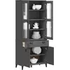 Image de Highboard VIKEN Anthracite 80x40x190 cm Pin massif