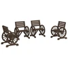 Image de vidaXL Chaises de jardin 4 pcs. Sapin massif