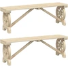 Image de vidaXL Bancs de jardin 2 pcs. Sapin massif