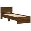 Image de vidaXL Cadre de lit sans matelas avec tête de lit en chêne brun 90x200 cm