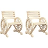 Image de vidaXL Chaises de jardin 2 pcs. 58x58x78,5 cm bois massif sapin