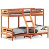 Image de vidaXL Lit superposé 90x200/120x200 cm brun cireux pin massif