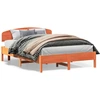 Image de vidaXL Lit en pin massif sans matelas brun cireux 120x200 cm