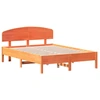 Image de vidaXL Lit en bois massif sans matelas pin brun cireux 135x190 cm