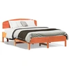 Image de vidaXL Lit en bois massif sans matelas pin brun cireux 120x190 cm