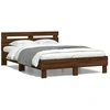 Image de vidaXL Cadre de lit avec tête de lit brun aspect chêne 120x190 cm