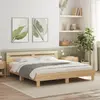 Image de vidaXL Cadre de lit avec tête de lit et éclairage LED Chêne Sonoma