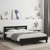 Image de vidaXL Cadre de lit avec tête de lit éclairage LED noir 140x190 cm
