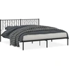 Image de vidaXL Cadre de lit avec tête de lit en métal noir 183x213 cm