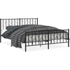 Image de vidaXL Lit métallique sans matelas avec pied de lit noir 160x200 cm