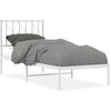 Image de vidaXL Lit métallique sans matelas avec tête de lit blanc 75x190 cm
