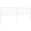 Image de vidaXL Tête de lit de rechange en métal blanc 200 cm