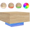 Image de vidaXL Table basse avec lampes LED Chêne Sonoma 55x55x31 cm