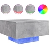 Image de vidaXL Table basse avec lampes LED gris béton 55x55x31 cm