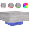 Image de vidaXL Table basse avec lampes LED Gris Sonoma 55x55x31 cm