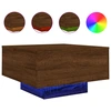 Image de vidaXL Table basse avec lampes LED brun aspect chêne 55x55x31 cm