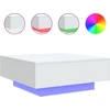 Image de vidaXL Table basse avec lampes LED blanc 80x80x31 cm