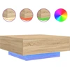 Image de vidaXL Table basse avec lampes LED Chêne Sonoma 80x80x31 cm