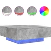 Image de vidaXL Table basse avec lampes LED gris béton 80x80x31 cm