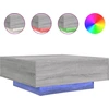 Image de vidaXL Table basse avec lampes LED Gris Sonoma 80x80x31 cm