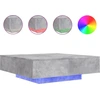 Image de vidaXL Table basse avec lampes LED gris béton 100x100x31 cm