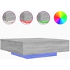 Image de vidaXL Table basse avec lampes LED Gris Sonoma 100x100x31 cm
