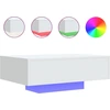 Image de vidaXL Table basse avec lampes LED blanc 85x55x31 cm