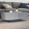 Image de vidaXL Table basse avec lampes LED gris béton 85x55x31 cm