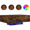 Image de vidaXL Table basse avec lampes LED chêne fumé 85x55x31 cm